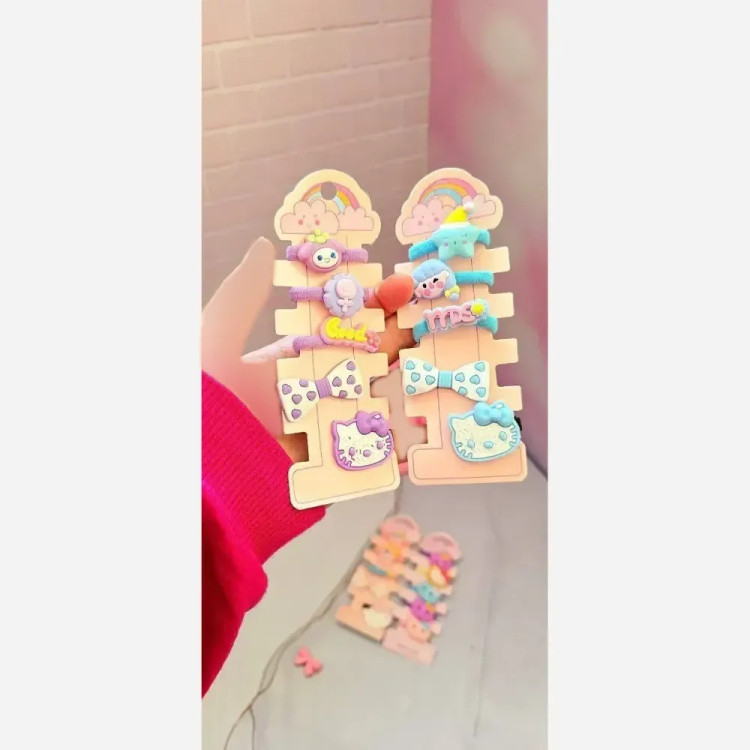 پک کش و گیره سر 5 عددی فانتزی کارتی