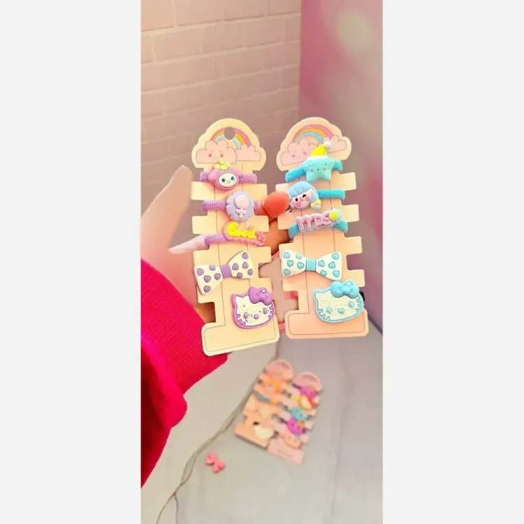 پک کش و گیره سر 5 عددی فانتزی کارتی