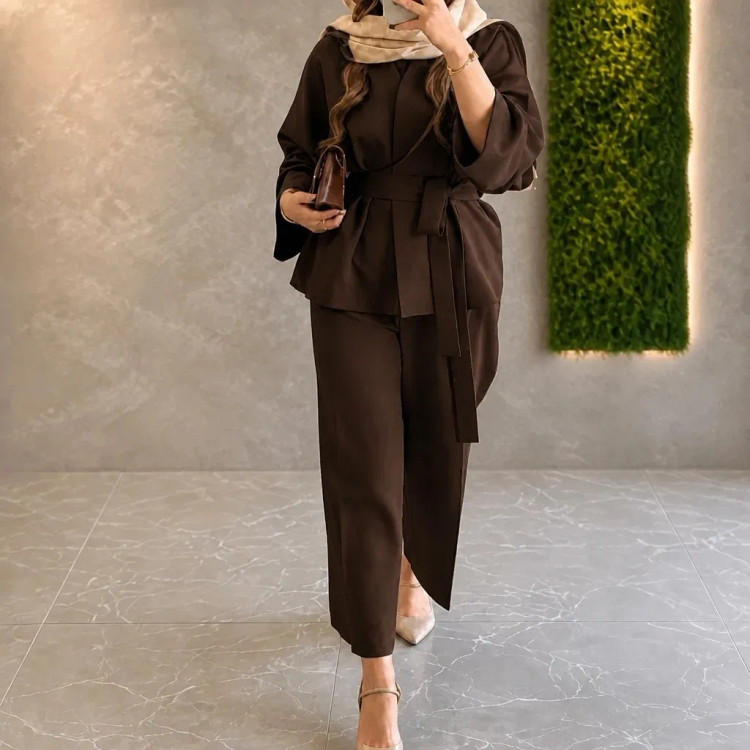 کت شلوار زنانه جنس مازراتی دوخت مزونی رنگ بندی متنوع