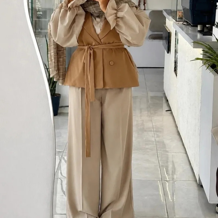 سه تیکه زنانه مدل روژین جنس مازراتی
