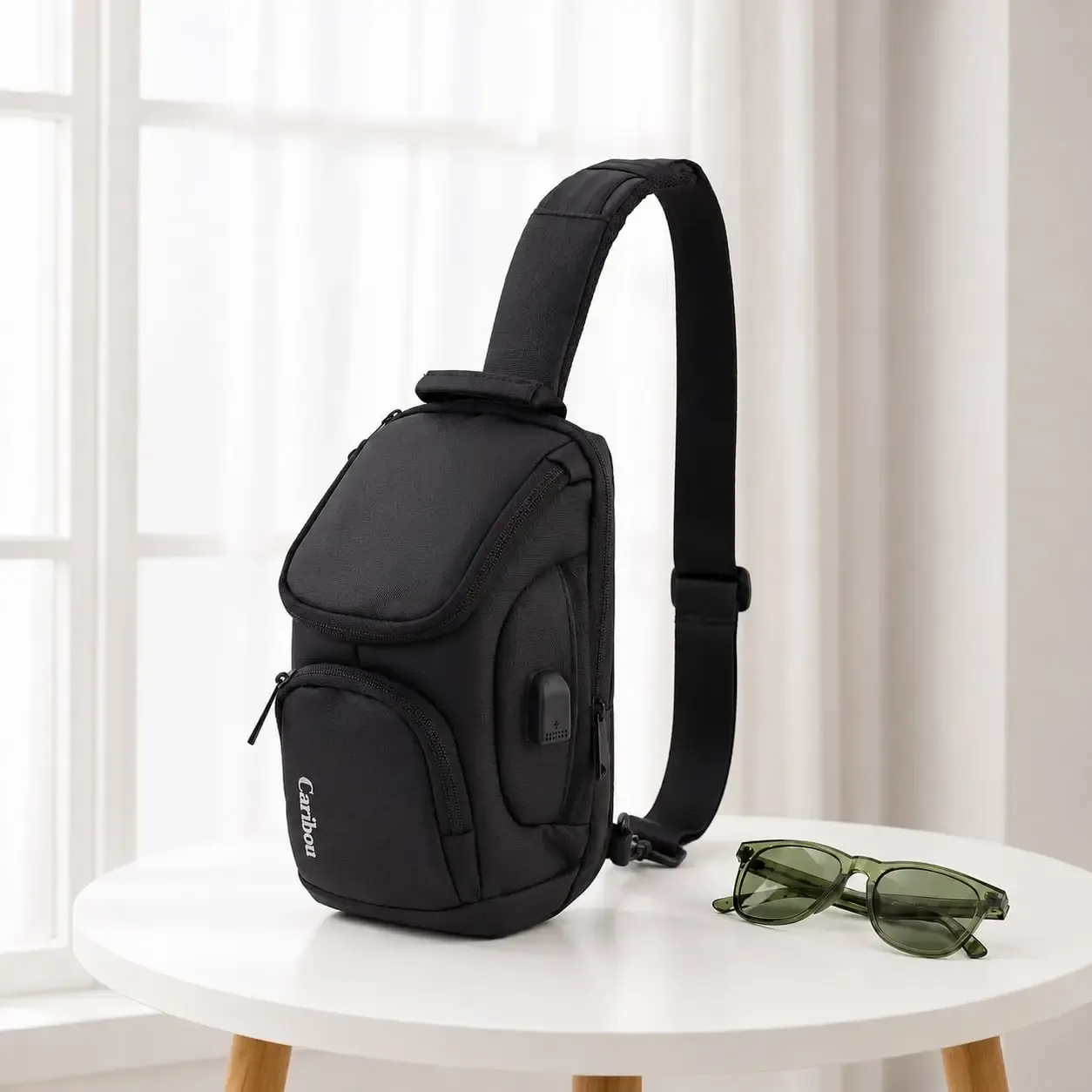 کیف مردانه اسپرت روزمره جنس ریپس دارای 5 جیب بیرونی ابعاد 30 در 15 در 10 سانتیمتر
