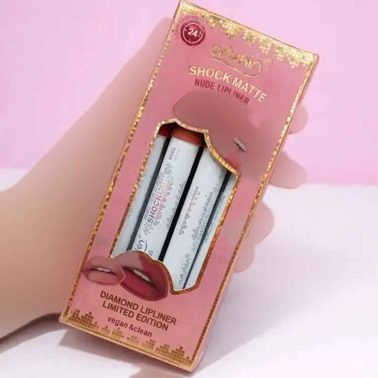 پک 12 عددی خط لب مات آرت اسکین مدل Shock Matte Nude