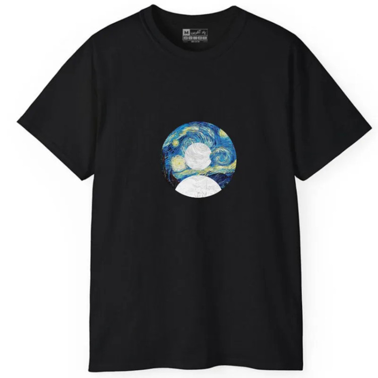 تی شرت آستین کوتاه مردانه نخ پلی استر یقه گرد طرح چاپ شده