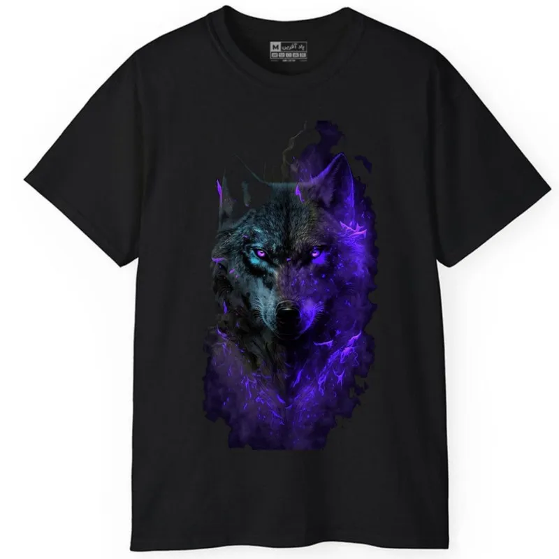 تی شرت آستین کوتاه مردانه پاد آفرین مدل گرگ