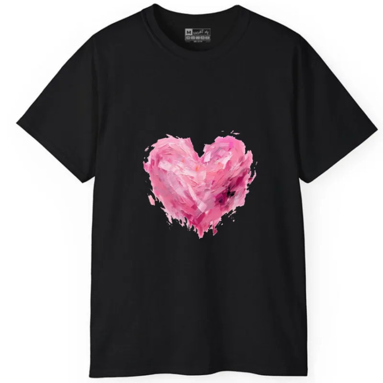 تیشرت آستین کوتاه مردانه پاد آفرین مدل قلب