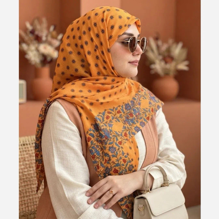 روسری نخ کاستوم طرح وصال سایز 140