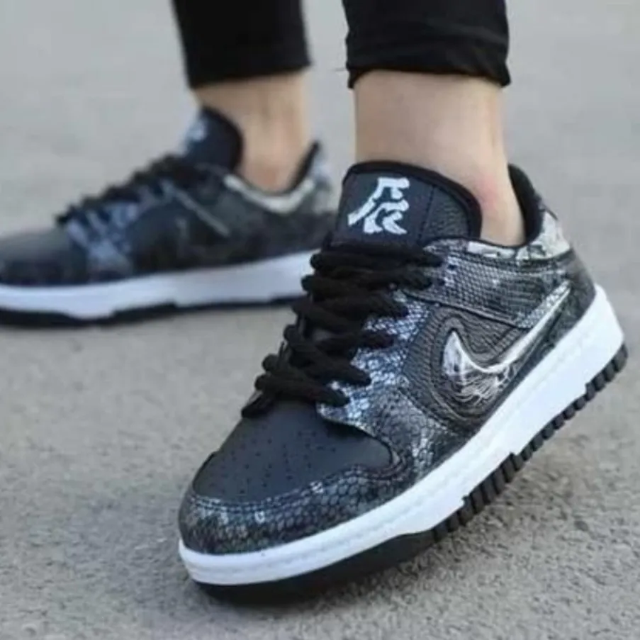 کفش ونس اسپورت کتانی مدل نایک دراگون رنگ مشکی زنانه پسرانه کفدوخت زیره پی یو