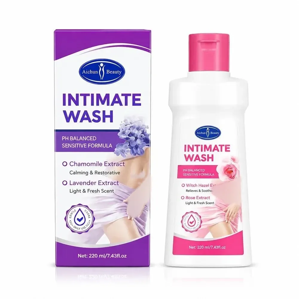 ژل شستشوی بهداشتی بانوان Aichun Beauty حاوی عصاره اسطوخودوس و بابونه
