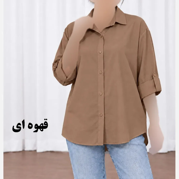 شومیز زنانه سیلک مودال آستین دکمه فری سایز چهارفصل