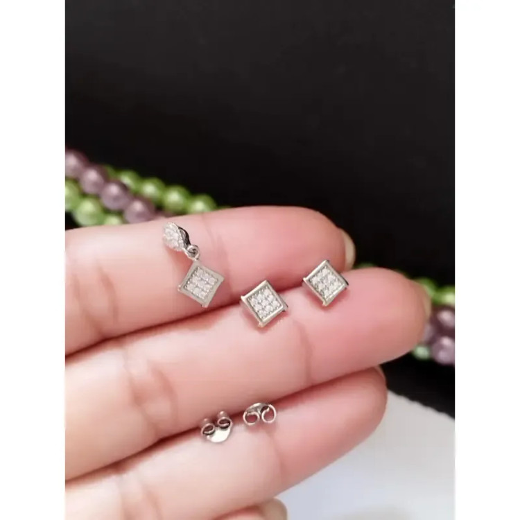 نیمست نقره عیار 925 طرح جواهر مینیمال و شیک