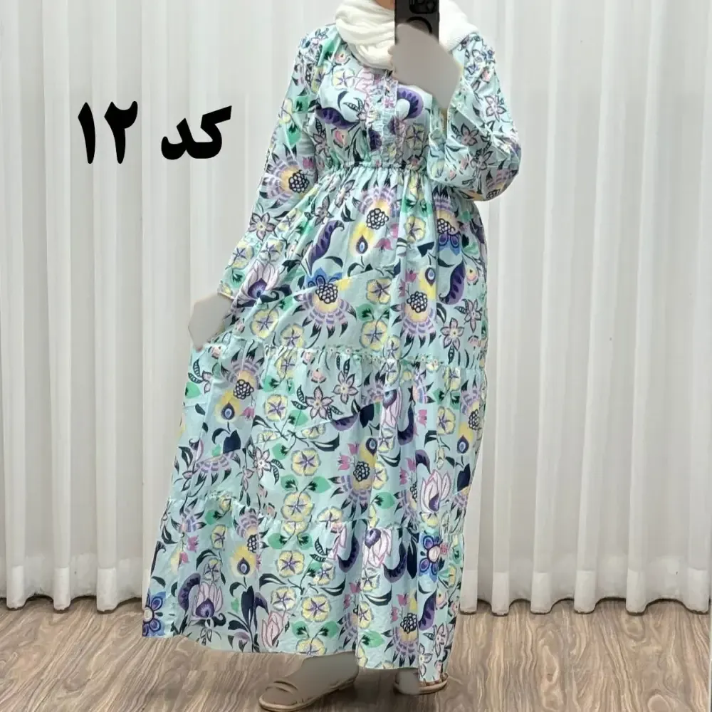 پیراهن ساحلی نخی آستین بلند فری سایز تا 48 کد 749 شسته شده بدون آبرفت و رنگ رفتگی چهارفصل تن خور شیک