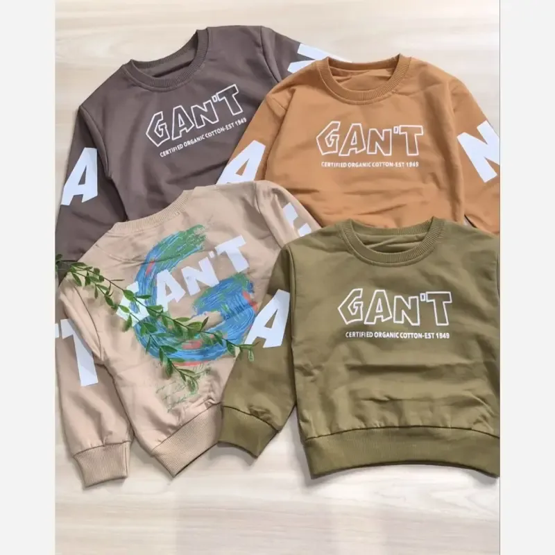 بلوز پاییزه بچگانه دورس اسپرت مدل GANT فینگردار سایز 1 تا 20 سال
