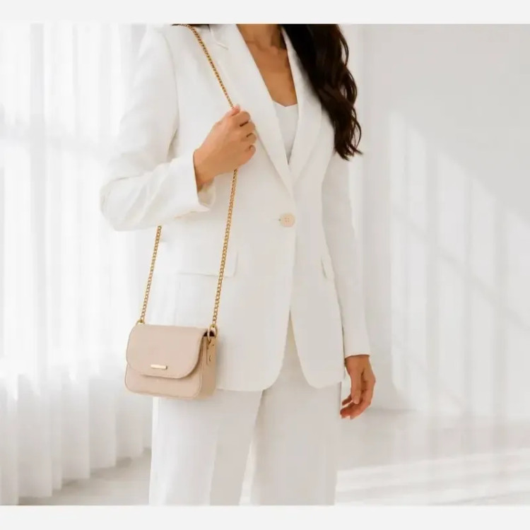 کیف دخترانه چرم مصنوعی روزمره و مهمانی بند بلند مگنتی