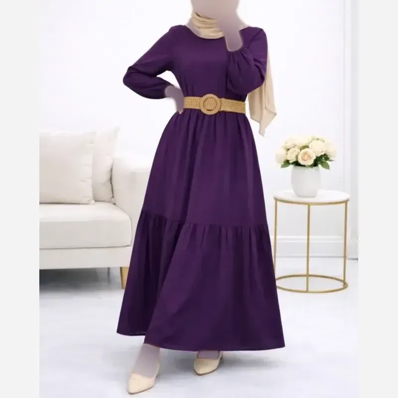 پیراهن ململ طرح آیدا یقه گره ای سایز 38 تا 48