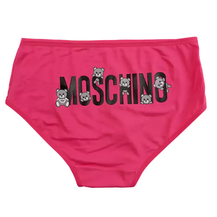 شورت اسلیپ زنانه نخی چاپی طرح خرس moschino برند بانو سایز XL