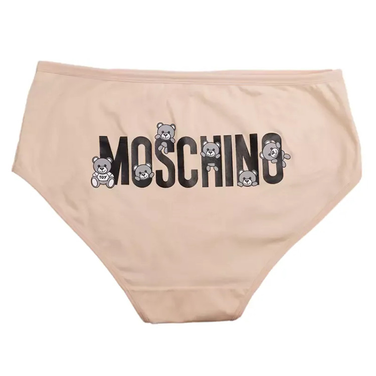 شورت اسلیپ زنانه نخی چاپی طرح خرس moschino برند بانو سایز XL