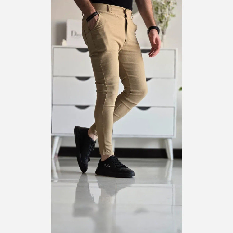 شلوار کتان اسپرت و جذب مردانه پارچه بنگال سایز بزرگ