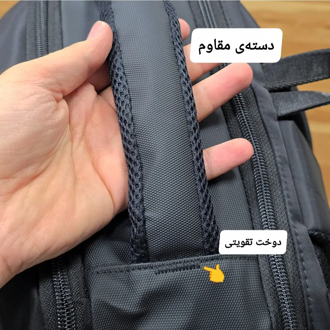 کوله پشتی لپتاپی قفل دار پورت دار روزمره اداری دانشجویی دبیرستانی