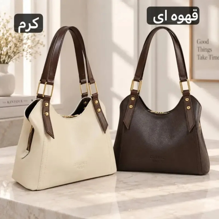 کیف زنانه چرم مصنوعی روزمره ابعاد 26 در 19 سانتیمتر