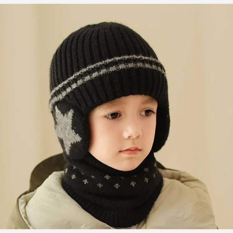 کلاه و رینگر تو خز گرم کودک مناسب سن 6 تا 10 سال اورجینال وارداتی